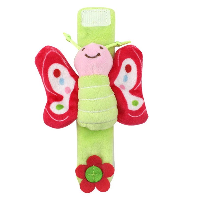 

Wrist Rattle Baby Multi Shape Soft Plush Toys Animals Watch Band Wrist Bell Kids Bee Monkey Make Noise Rattles For Newborns A50