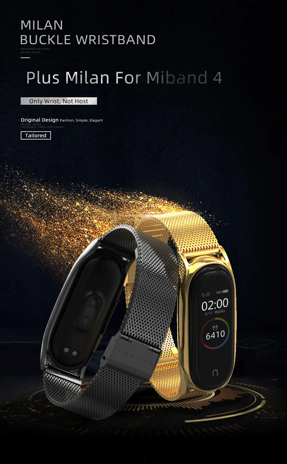 Браслет на запястье для xiaomi mi band 3, 4, металлический ремешок из нержавеющей стали, mi band 4, 3, браслеты, Сменные аксессуары