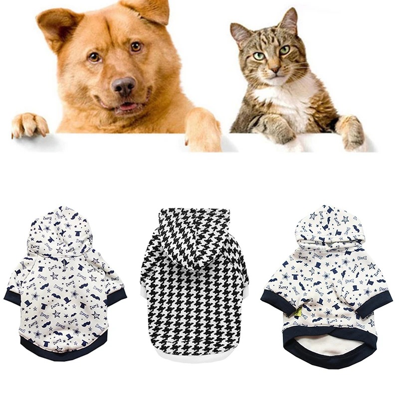 

Autumn Pet Houndstooth Knitted Sweater Cat Teddy Bichon Pomeranian Schnauzer Small Dog Dog Clothes Dog Clothes Winter 2021 New
