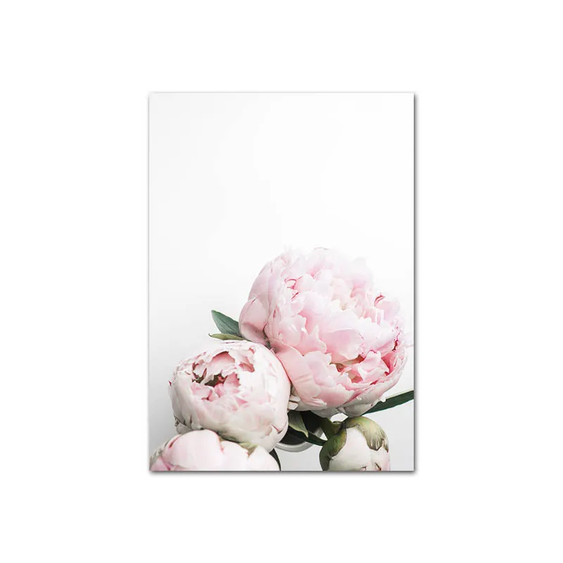 

Peony Flower Canvas Poster Nordic Blush Floral Botanical Print Wall Art Painting Scandinavian Decoration Picture Room Decor