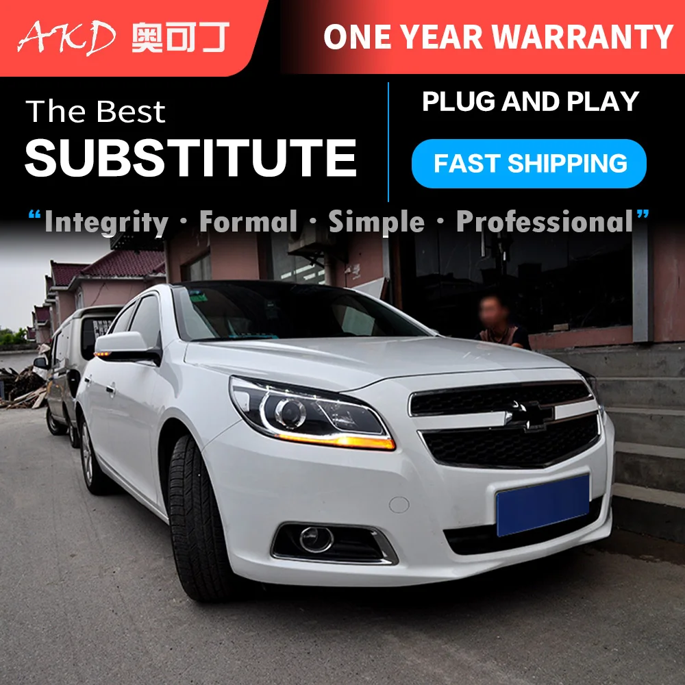 AKD тюнинг автомобильных фар для Chevrolet Malibu 2012-2014 светодиодные фары DRL ходовые огни