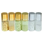 Хлопья из чистого золота 24 К, фрагменты золотых листьев 0,1 г, тонкие и толстые хлопья из золотой и серебряной фольги для украшения торта, художественное ремесло, пигмент для помадки