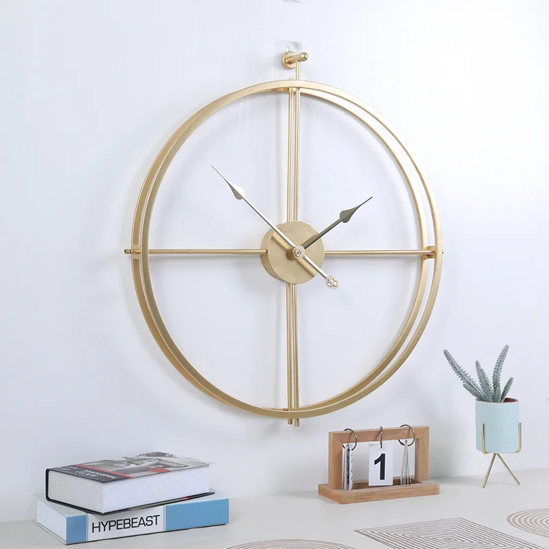 

Modern Minimalist Furnishings Living Room Entrance Wall Nordic Style Iron Clock Creative Wall Decoration Clock Pocket Watch