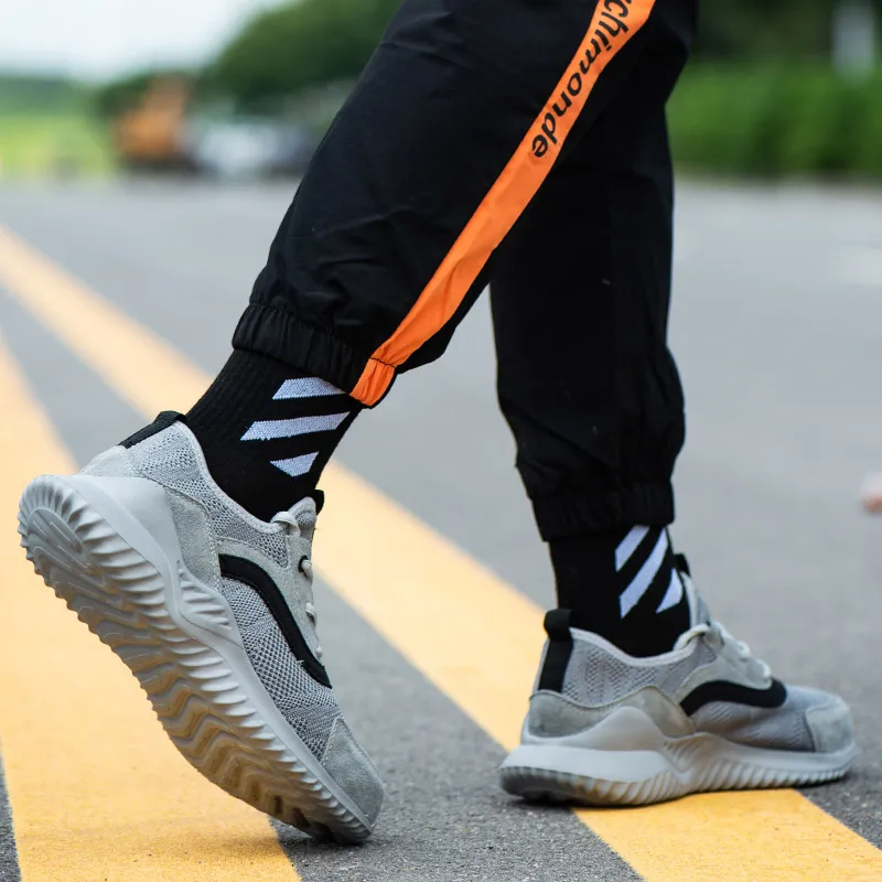 Для мужчин, легкие и удобные Сталь носок Противоударная рабочие ботинки обувь Для мужчин проколов безопасная обувь Chaussures; большие размеры анти-скольжения