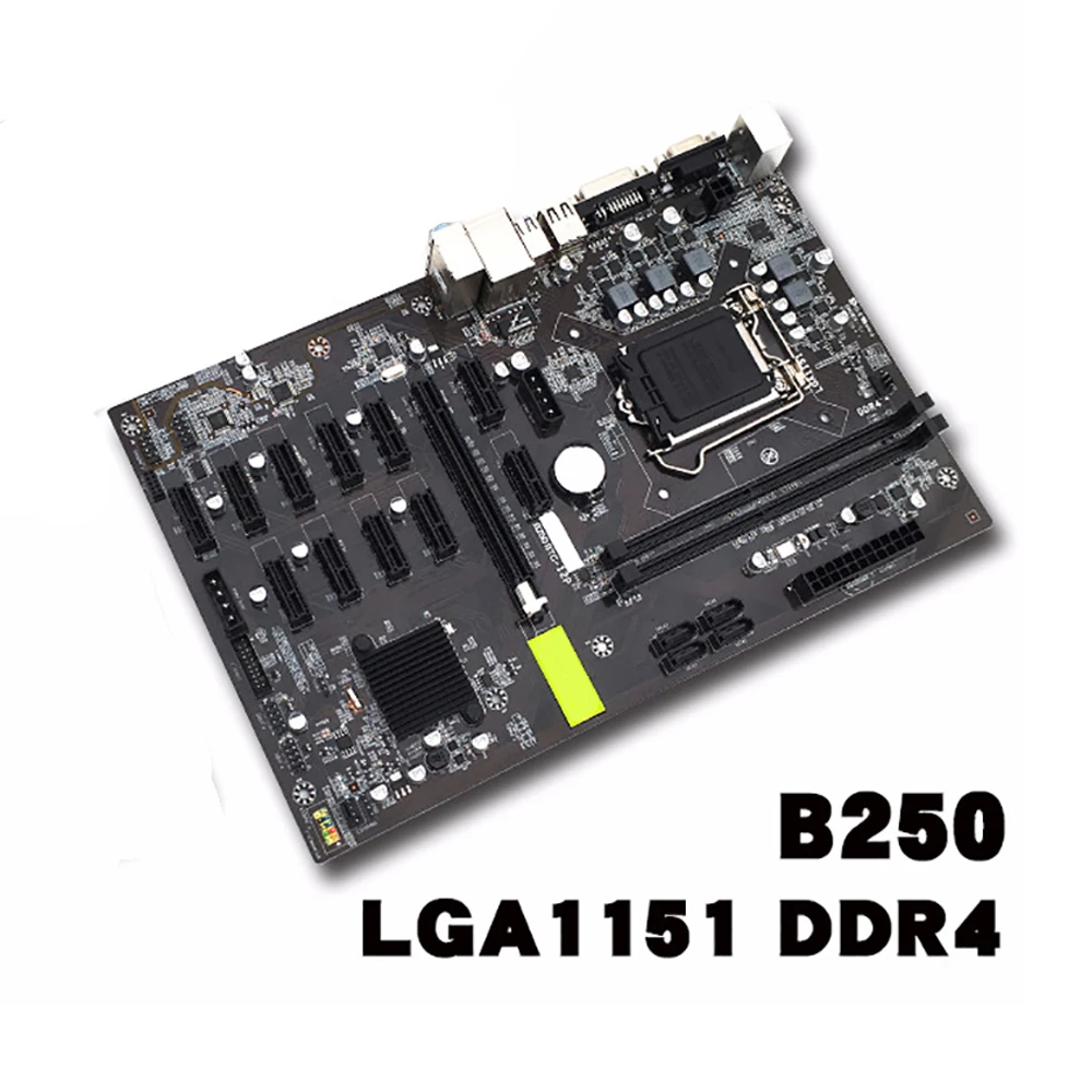 Материнская плата B250 BTC для майнинга с поддержкой LGA1151 DDR4 максимум 16 ГБ