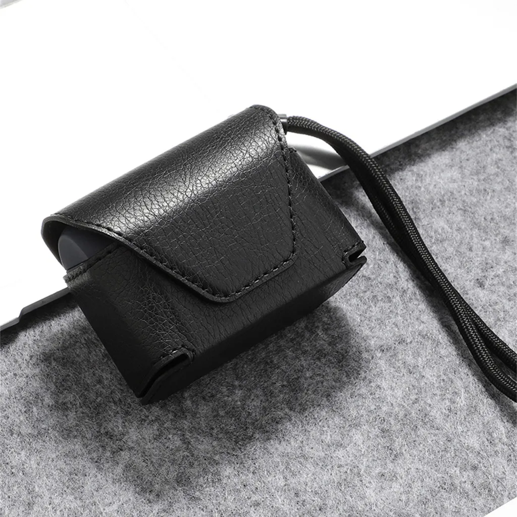 Черный Кожаный чехол, защитный футляр для Jabra Elite, 65 t, наушники, Bluetooth гарнитура, наушники, полное покрытие, чехол для хранения, сумка, защита 1010#2 - Цвет: Черный
