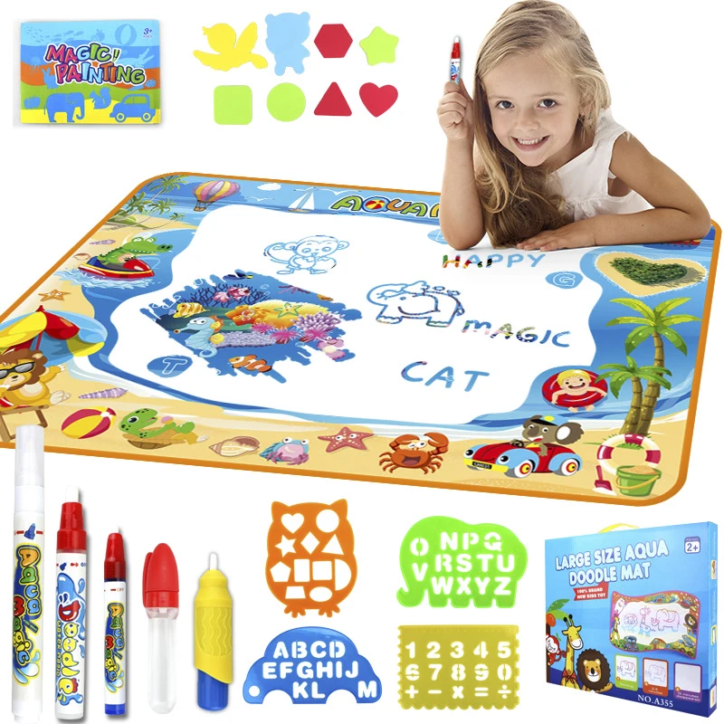 

DIY children's drawing toy big magic water drawing mat graffiti pad Painting board set drawing carpet kids educational toys gift