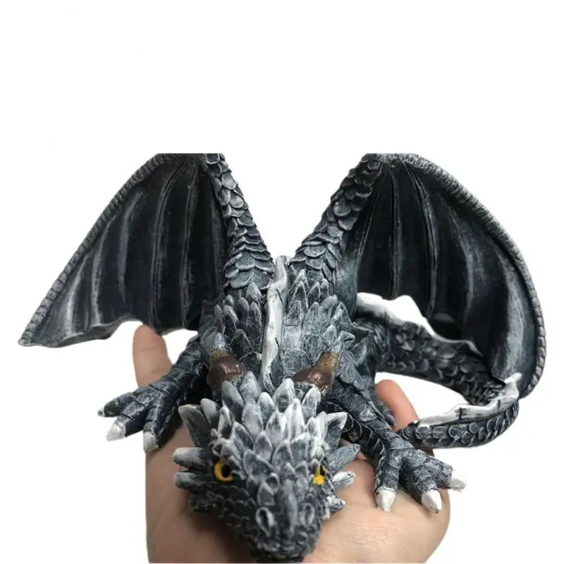 

Garden Big Squatting Dragon Sculpture-Dragon Guardian Statue Garden Dragon Sculpture Statue Outdoor Decoration Gothic Dragon