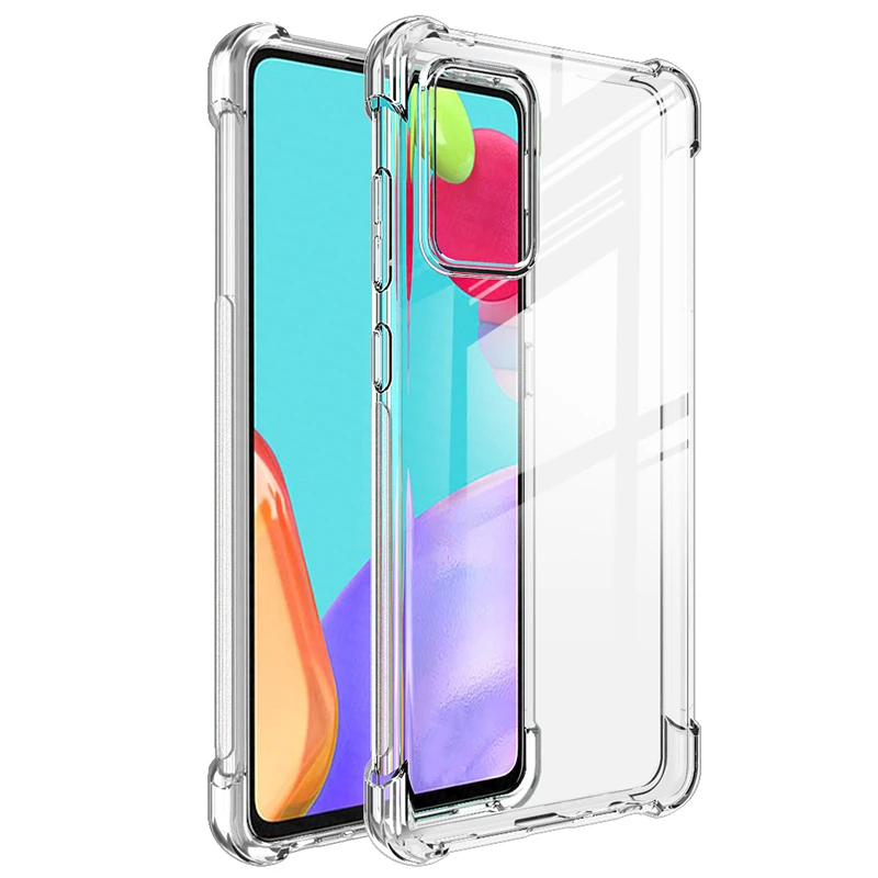 

Clear Case For Samsung Galaxy A52 Case Anti-knock Bumper Soft TPU Silm Ultra-thin Phone Back Cover For Samsung A52 A72 5G Case