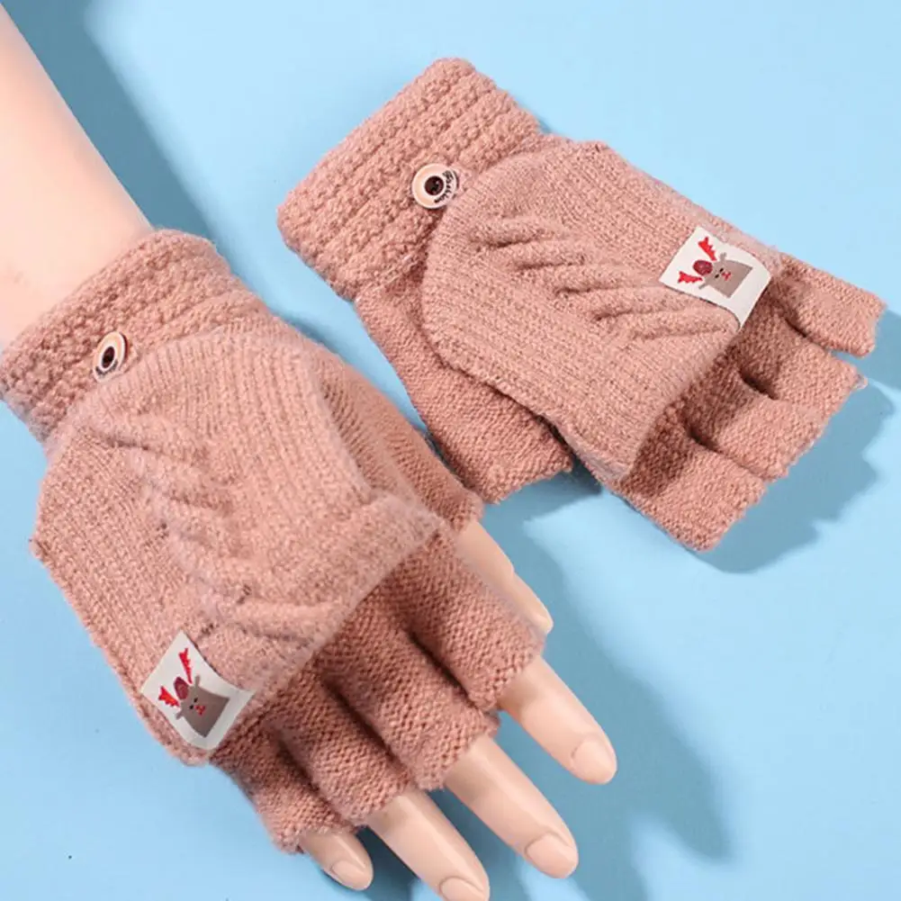

1 Pair Innovative Stripe Pattern Unisex Fingerless Glove Half Finger Gloves Durable Fine Workmanship