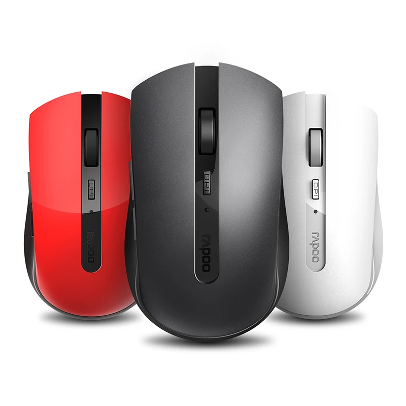 

Rapoo 7200M Noiseless Mice Multi-mode Silent Wireless Mouse with 1600DPI Bluetooth 3.0/4.0 RF 2.4GHz for Computer Laptop