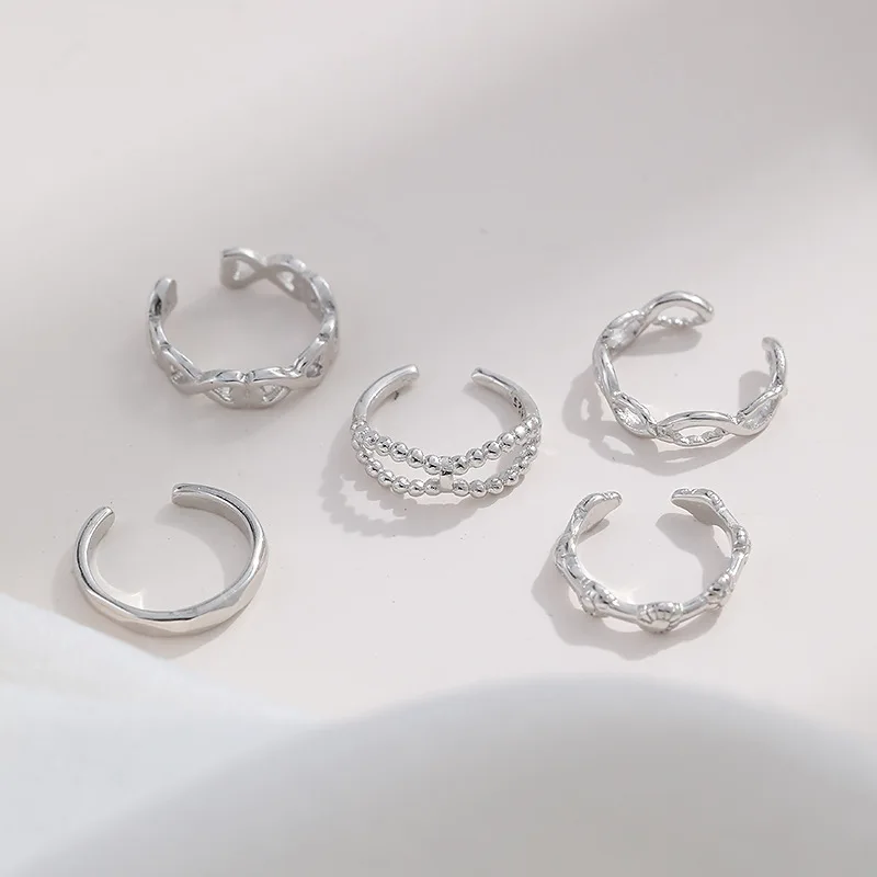 925 sterling silver earring fashion geometric circle ear ring clip without hole false Simple bone boy girl jewel | Украшения и