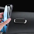 Магнитный автомобильный держатель для телефона, подставка в форме мини-полосы для приборной панели для iPhone, Samsung, Xiaomi, металлическое магнитное настенное крепление для GPS-навигатора