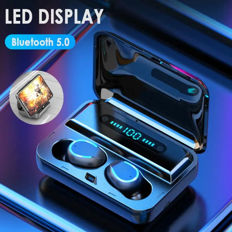 TWS Bluetooth 5.0 Headphones Wireless Earphone 9D Stereo IPX7 Waterproof Earbuds With 2000mAh Charing Case LCD Display Repair |