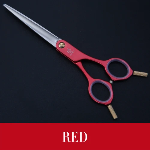 red Fenice высококлассные 6 дюймовые профессиональные ножницы для стрижки собак, прямые ножницы, инструменты для ухода за домашними животными Tijeras Makas - Цвет: red
