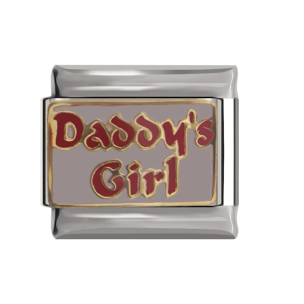 J Fyour Daisy Love Единорог слон лучший друг папа цветок Шарм Подходит 9 мм браслет из нержавеющей стали звенья DJ026 - Окраска металла: J