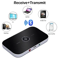 black 2 in 1 bluetooth transmitter receiver hifi wireless receiver a2dp portable audio player aux 3 5mm bluetooth audio adapter