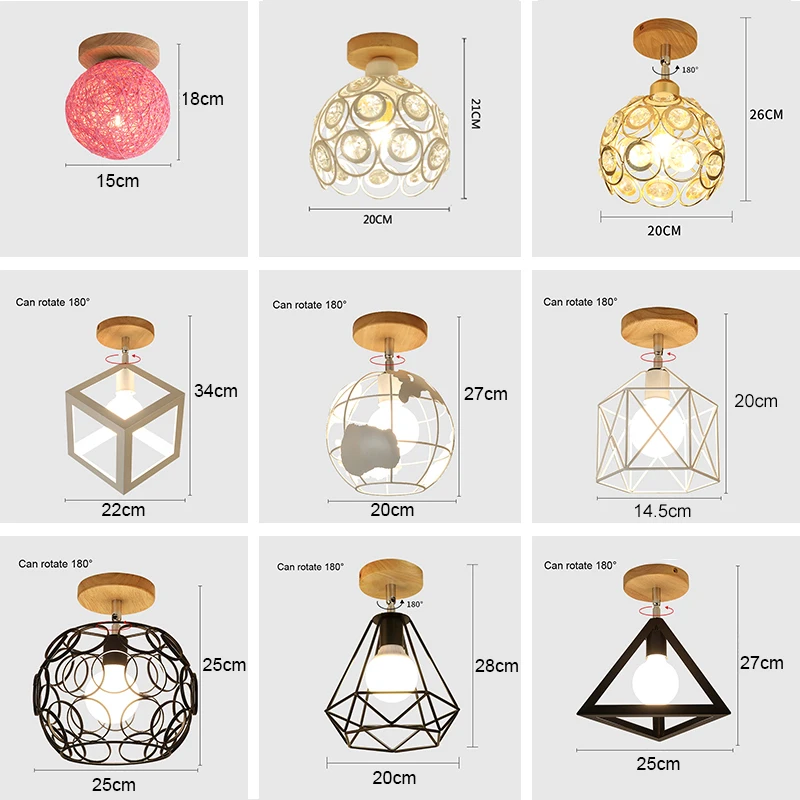 

Modern Ceiling Lights Crystal Ceiling Lamp Nordic Plafonnier LED Vintage Light Fixtures For Living Room Bedroom Home Foyer E27