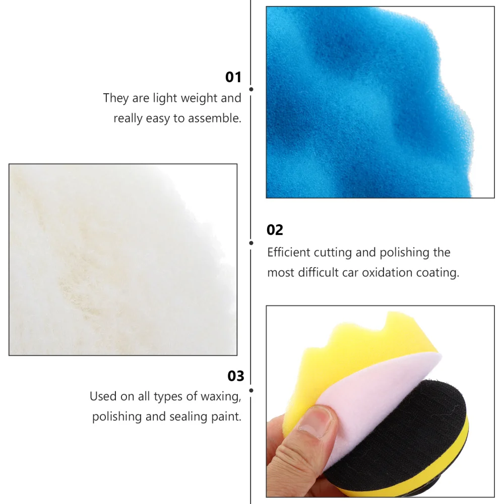 

25pcs Drill Buffing Sponge Pads Polishing Pads Kit for Car Polisher Sanding