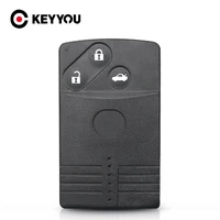 keyyou 3 buttons smart card remote key shell fob for mazda 5 6 cx 7 cx 9 rx8 miata 2004 2009