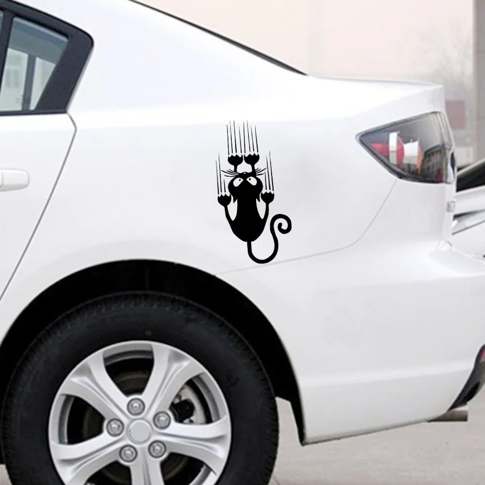 

Interesting Personality Design Cat Car Stickers Vinyl Car Stickers Cool Car Window Cover Scratches Waterproof Decor Accessories