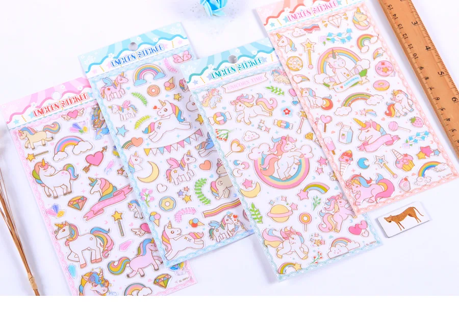 1 шт./лот Kawaii канцелярские наклейки Единорог девушка сердце декоративные мобильные наклейки Скрапбукинг DIY японские ремесленные наклейки
