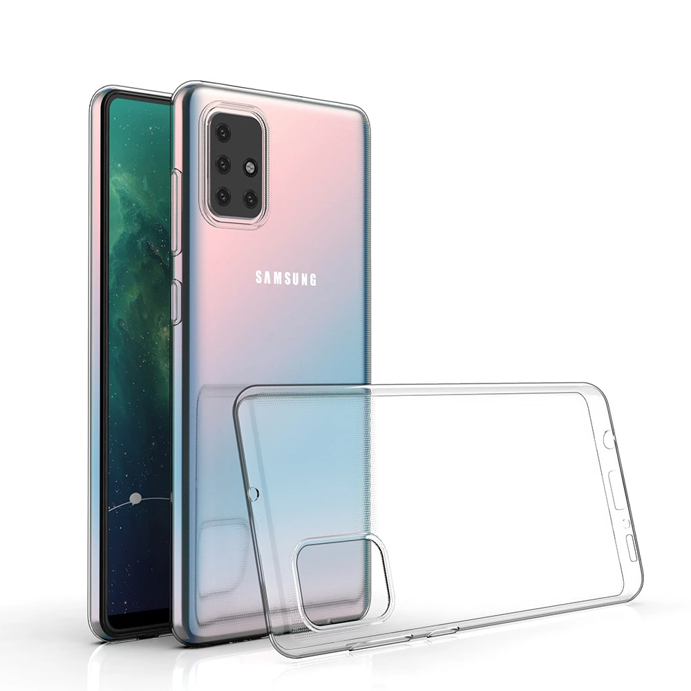 Силиконовые мягкие прозрачные чехлы для телефонов Samsung Galaxy M01 Core M11 M21 M31 M31S M51