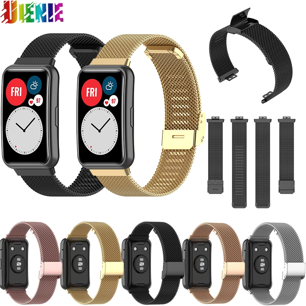 

Milanese Loop Watch Strap Band For Huawei Watch Fit Stainless Steel For Huawei Watch Fit Smart Watch Replacement Wrist Correa