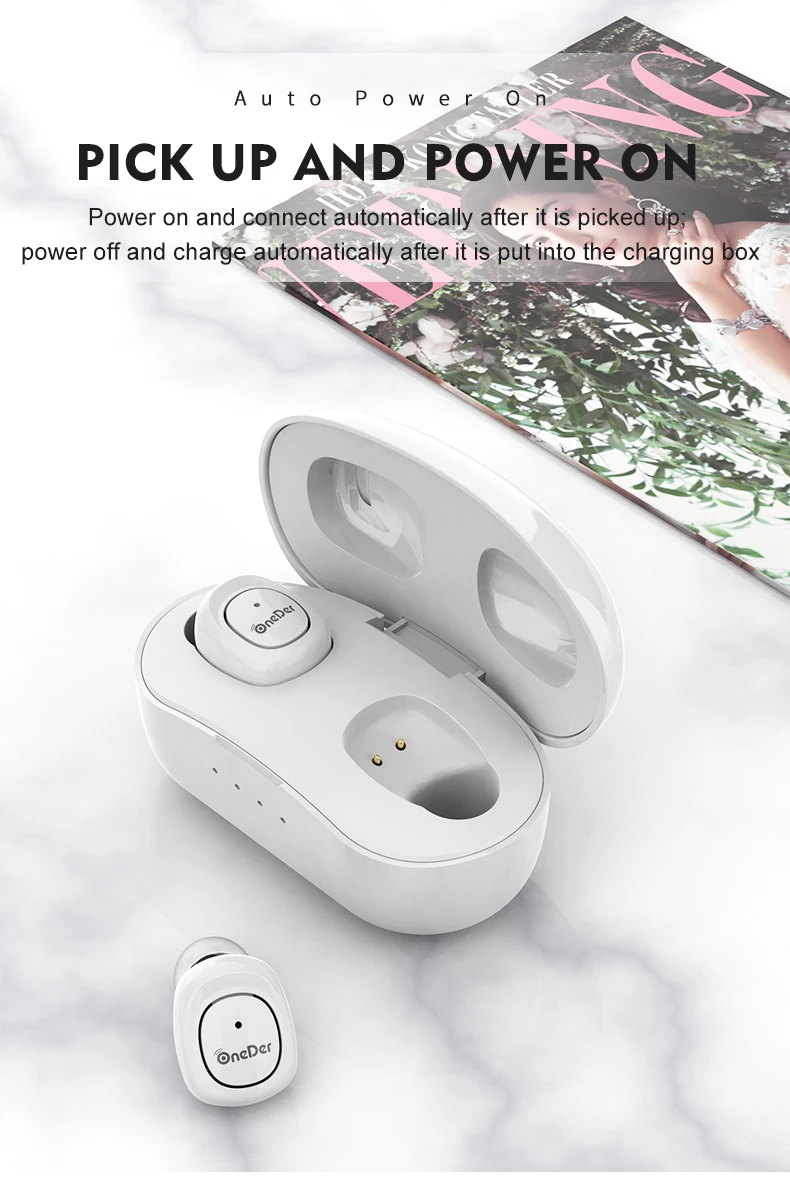 TWS беспроводные портативные мини наушники OneDer W13 bluetooth наушники с зарядным чехлом туры беспроводные наушники
