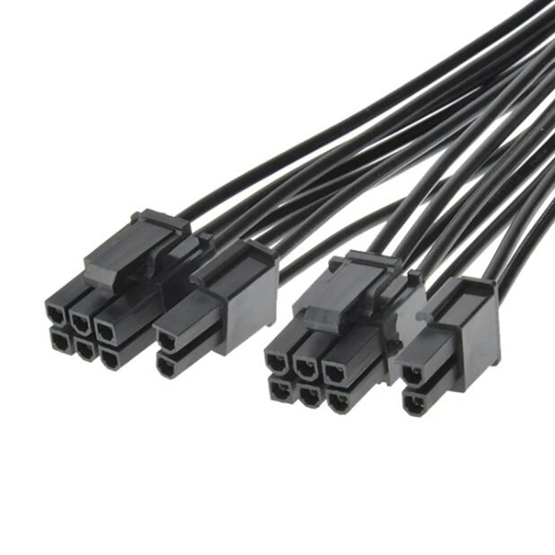 6 шт. 20 см Графика карты 8 контактный разъем для 2X8P(6 + 2)Pin удлинитель силового