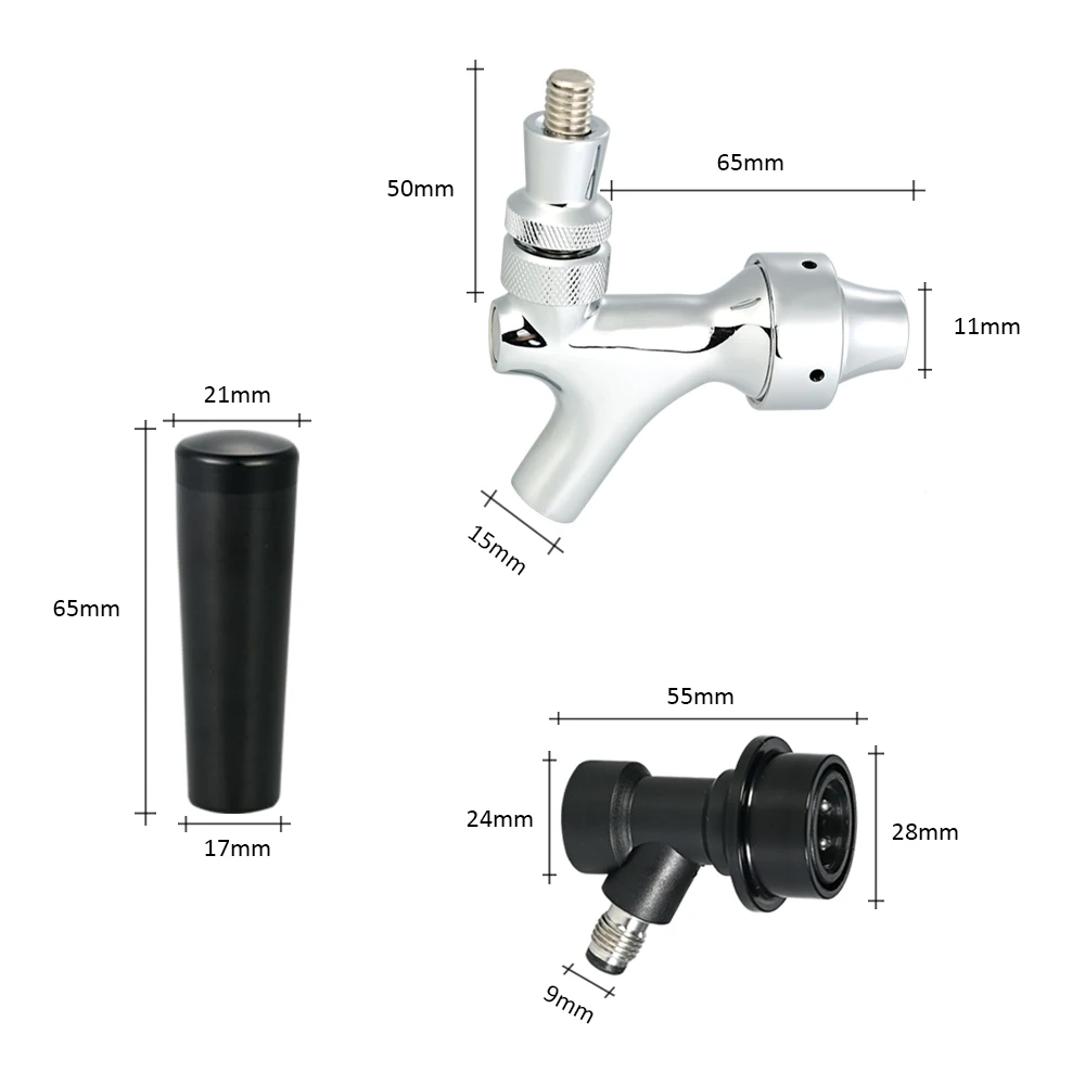 

Wine barrel valve switch Chrome Draft Beer Tap Home Brew Beer Keg Faucets with Ball Lock Disconnect Home bar commercial use