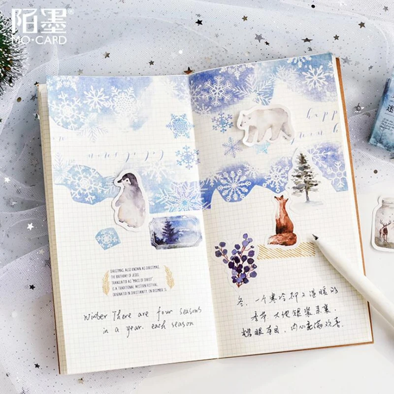 46 шт./кор. Осенняя наклейка с изображением леса фотоальбом декор для скрапбукинга