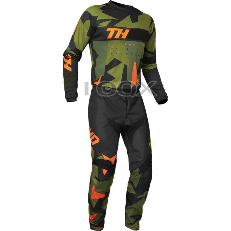 

Motorcycle Fyce Jersey Pants Motorbike Off-road Scooter Motocross Race Gear Set Racing Blue Suit