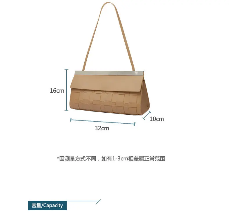 

Leather Women's Bag Spring 2021 New Cowhide Woven Bag Trend Single Shoulder Underarm Bag Fashion Simple Hand Bag Braiding