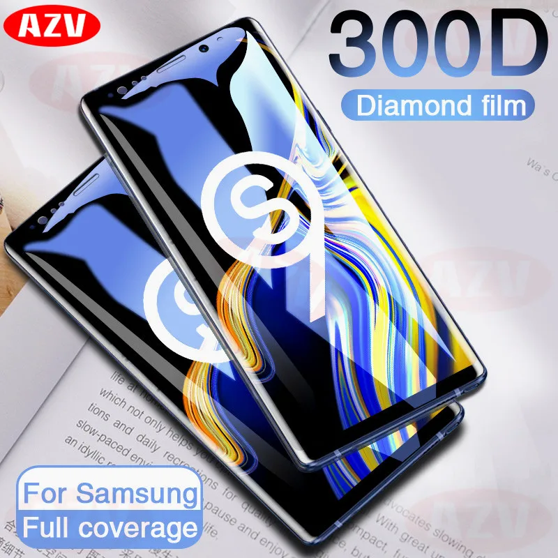 

300D Full Curved Tempered Glass For Samsung Galaxy S9 S8 Plus Note 9 8 Screen Protector On Samsung S7 S6 Edge S9 Protective Film