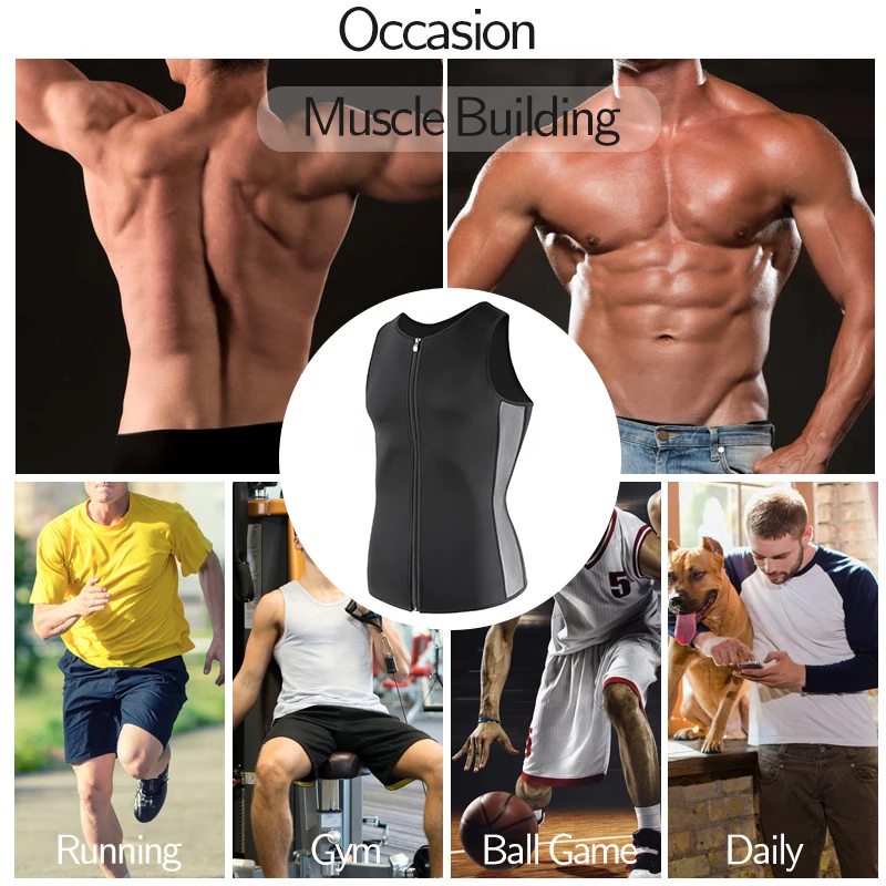 Мужская компрессионная майка для похудения похудения|Беговые жилеты| |