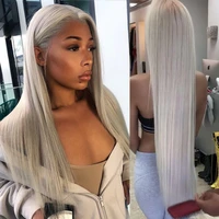 30 platinum silver wig human hair straight 13x6 lace front wig pre plucked 180 remy hair lace front human hair wigs for women
