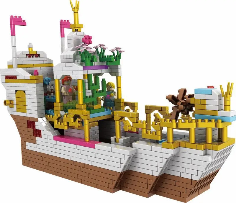 Классическая сказочная история микро алмазный блок Королевский корабль Prince