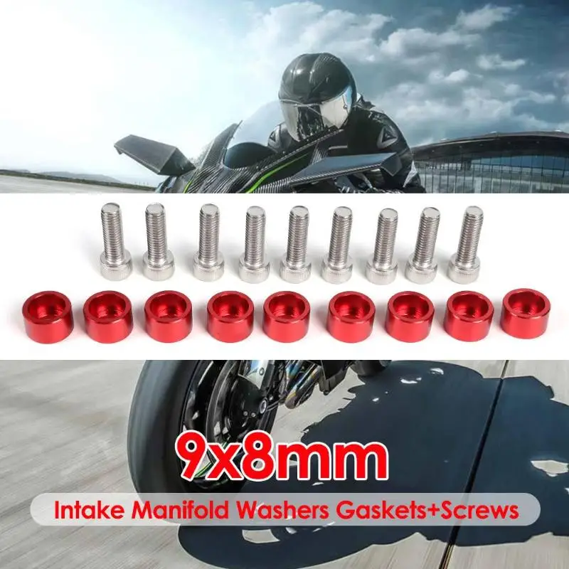 8 мм впускной коллектор отличные прочные декоративные шайбы из алюминиевого