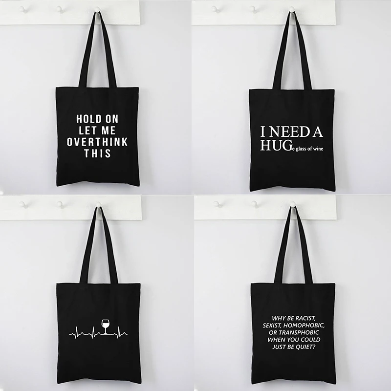 

Printing Harajuku Shopping Bags Canvas Women Vintage Tote Bag Fashion Bag Handbag Girl Shoulder Bags Reusable
