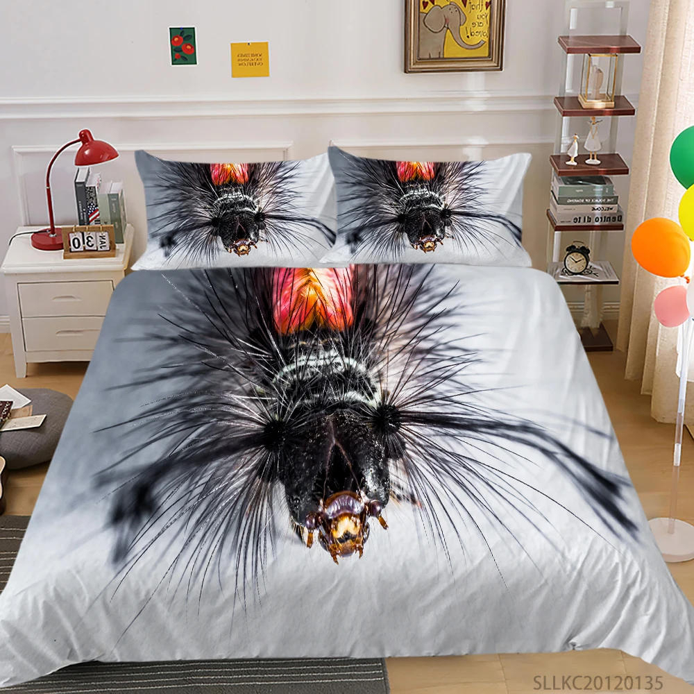 

3D Bedding Set Insect Print Quilt Cover Set Lifelike Bedroom Decor Modern Bed Set for Teen Adult 2/3 Pcs Home Textile