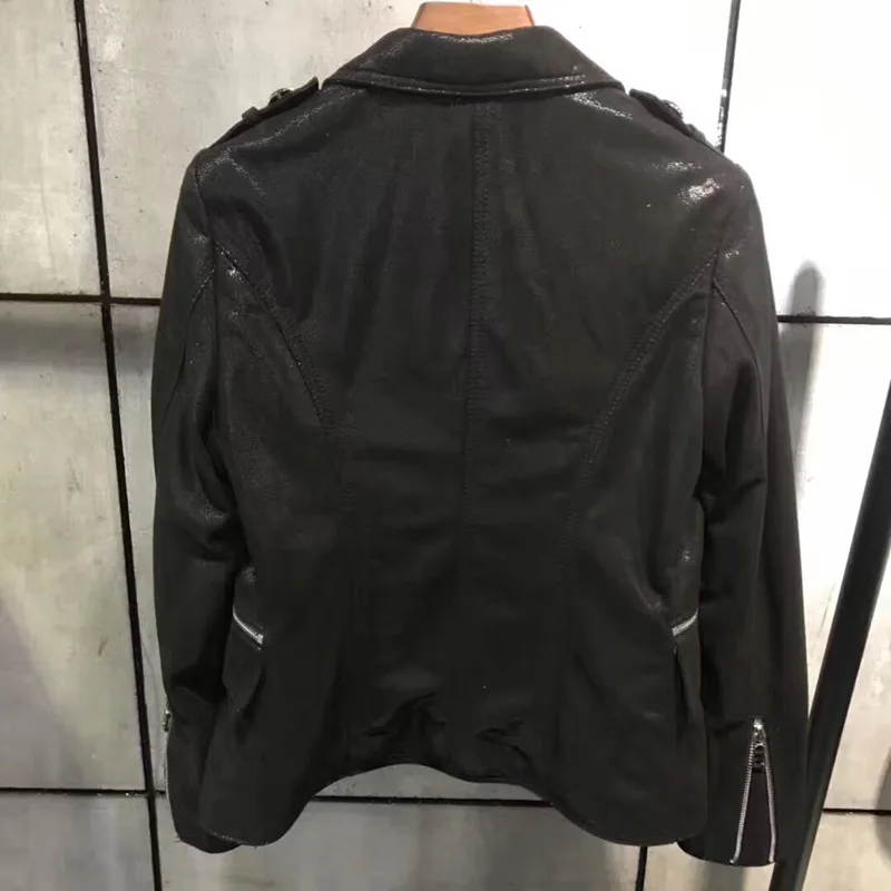 Пальто из 100% овечьей кожи Сезон весна-осень Куртка натуральной Женская одежда 2020