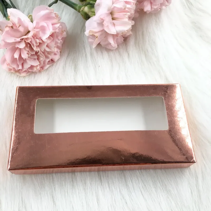 Rose Gold Быстрая рождественские Ресницы упаковка 50 шт./лот 100 шт./лот для 27 мм 25 мм норковые ресницы коробка - Цвет: Rose Gold