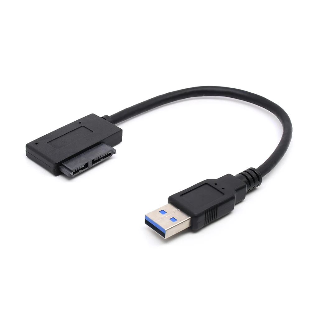 

USB 3.0 to Slimline Sata 7+6 13pin Adapter Cable for Laptop CD DVD Rom Optical Drive Cable