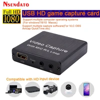 4k usb hd video capture card hd to usb 2 0 acquisition card with mic rl for live streaming plate camera switch game record