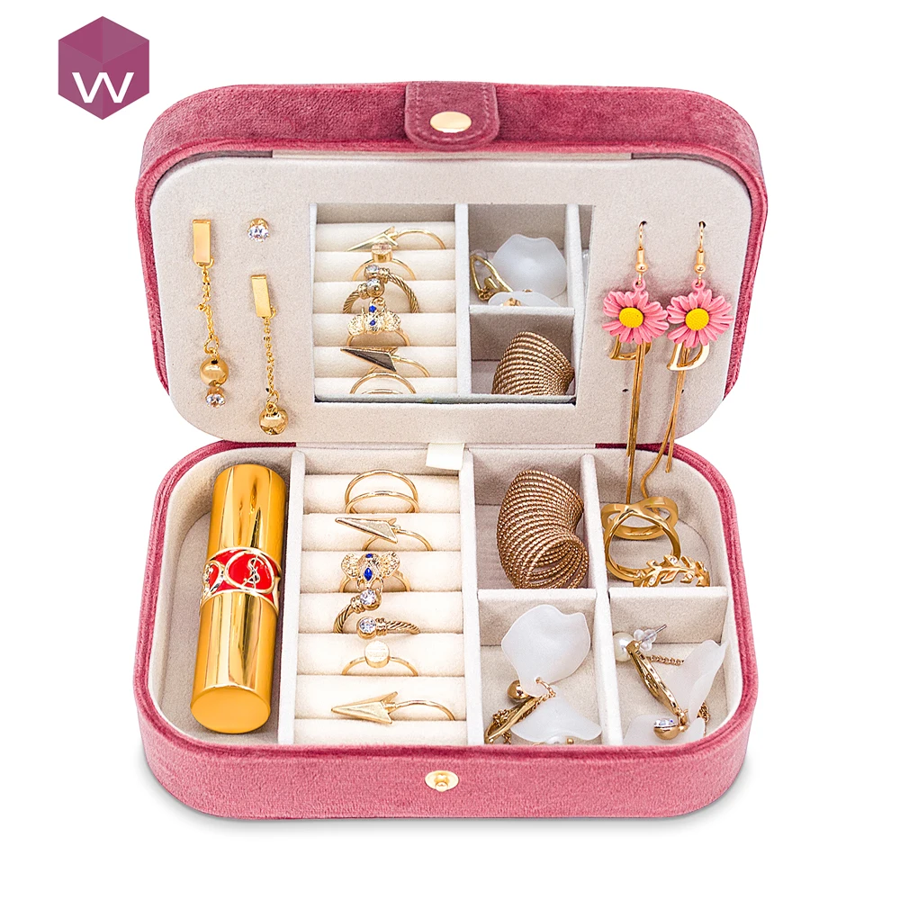 Ring Earring Necklace Jewellery Case Travel Jewelry Box Leather Jewelry Organizer