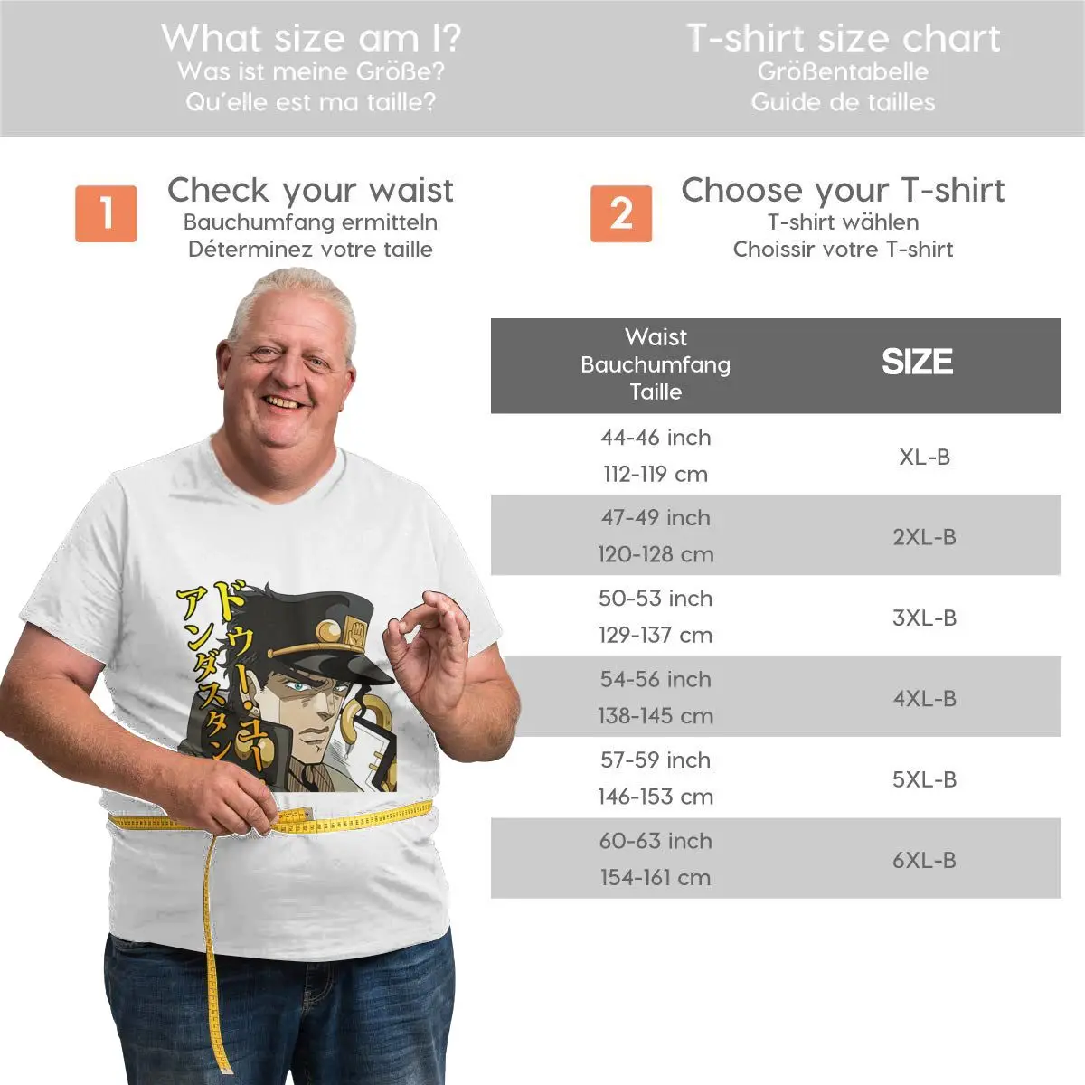 

Anime Fans Kujo Jotaro 2 men tshirts Micro play Short sleeveRound neck T-shirt