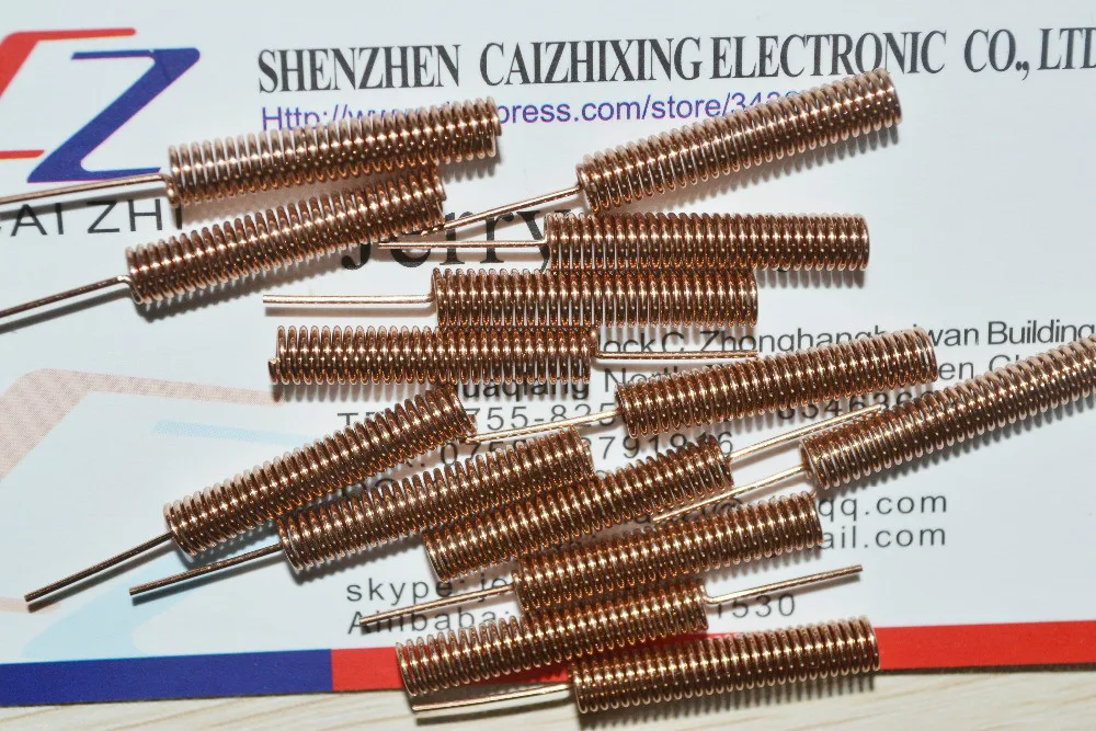 Пружинная антенна 433 МГц встроенная модульная более длинное сечение меди.