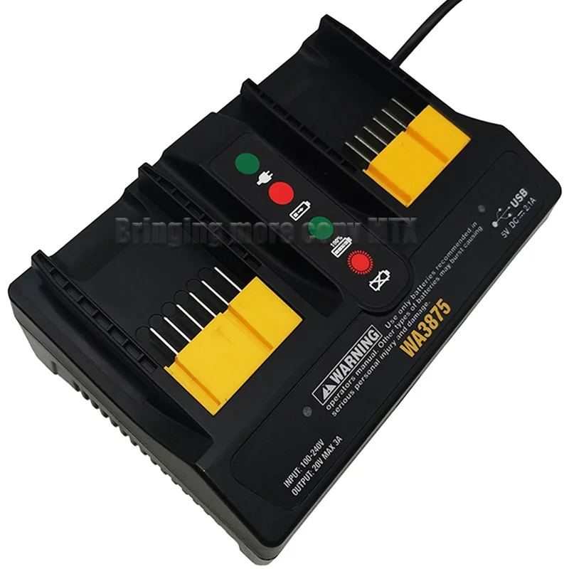 EU Plug Charger for Worx WA3875 20V 18v Li-ion battery 3.0A charger WA3520 WA3525 WA3578 WA3575 WA3742 Fast | Электроника