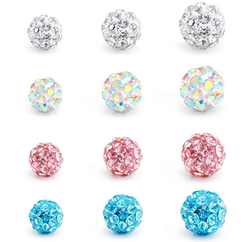 Штанга для пирсинга 14G детали нержавеющая сталь прозрачные гибкие кристаллы CZ 4